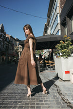 Load image into Gallery viewer, Cocoa Muse Cotton Midi Dress