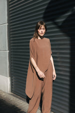 Load image into Gallery viewer, Cocoa Asymmetric Blouse