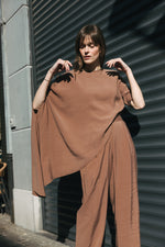 Load image into Gallery viewer, Cocoa Asymmetric Blouse