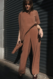 Cocoa Asymmetric Blouse