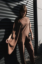 Load image into Gallery viewer, Cocoa Asymmetric Blouse