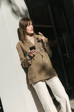 Load image into Gallery viewer, Oversized Boyfriend Blazer - Beige