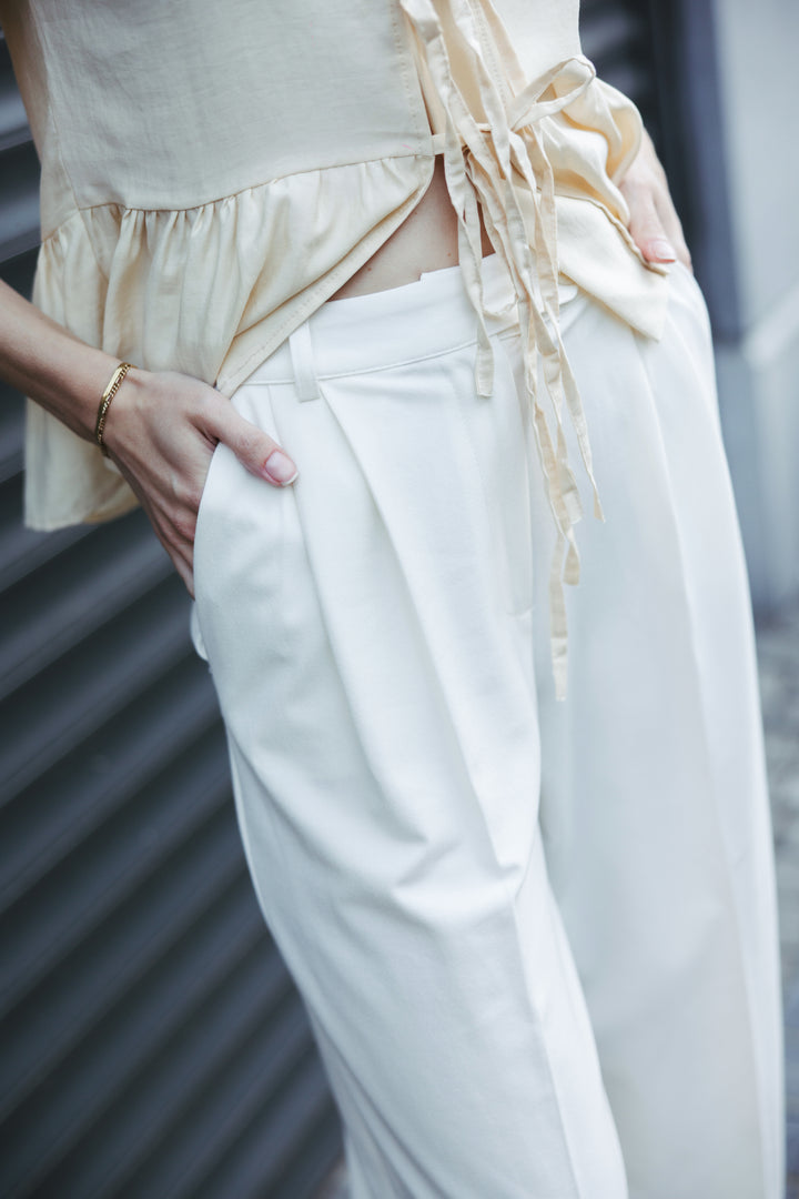 Ecru Summer Flow Trousers