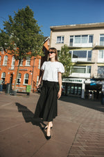Load image into Gallery viewer, Black Wrap Detail Skirt