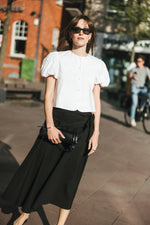 Load image into Gallery viewer, Black Wrap Detail Skirt
