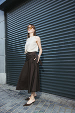 Load image into Gallery viewer, Brown Wrap Detail Skirt