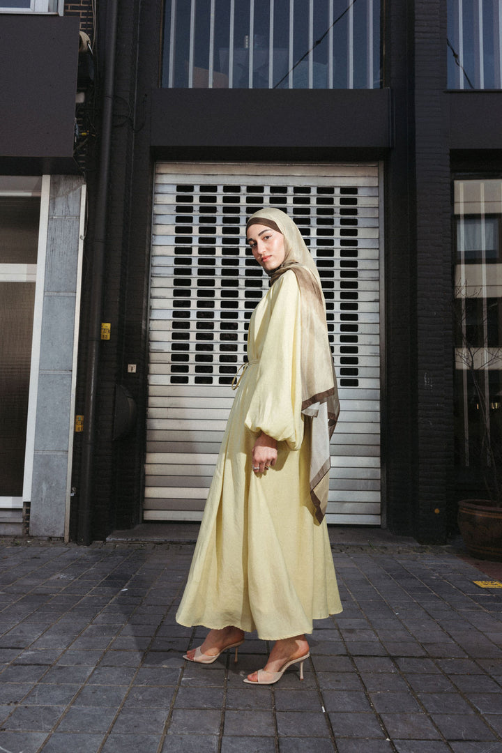 Lined Modal Dress with Round Neck