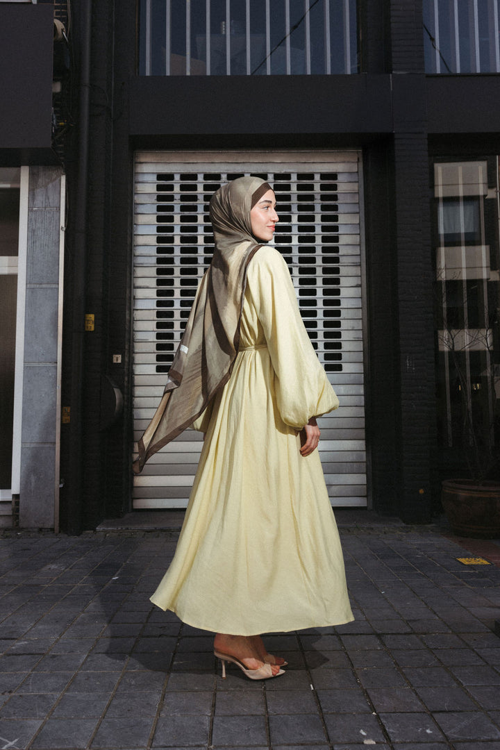 Lined Modal Dress with Round Neck
