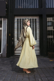 Lined Modal Dress with Round Neck