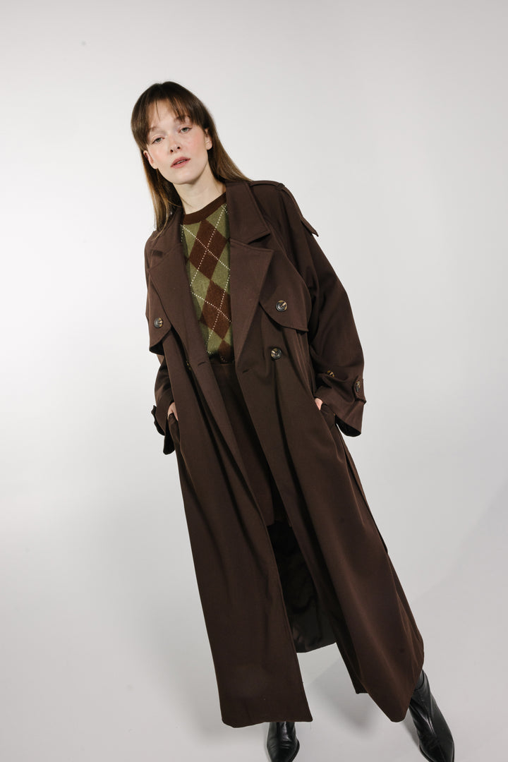 Long Extra-Oversized Trench Coat