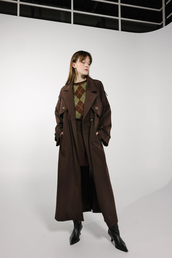 Long Extra-Oversized Trench Coat