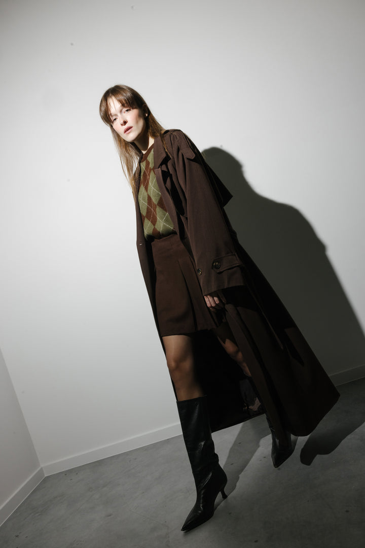 Long Extra-Oversized Trench Coat