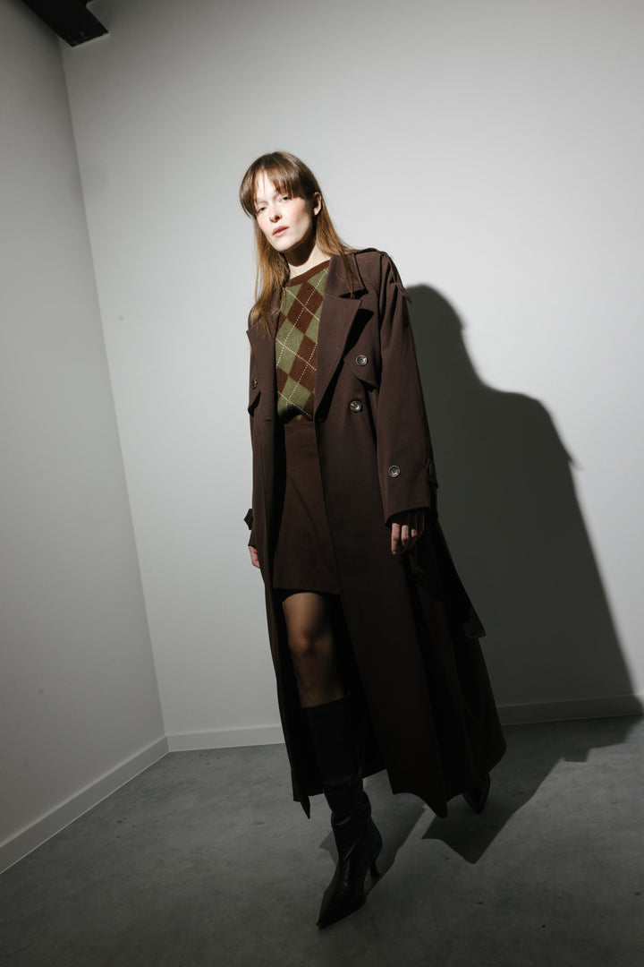 Long Extra-Oversized Trench Coat