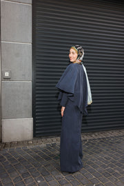 Elegant Asymmetric Layered Set – Blue
