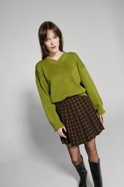 Plaid Pleated Mini Skirt