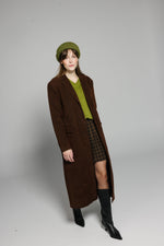 Load image into Gallery viewer, Long Faux Suede Trench Coat