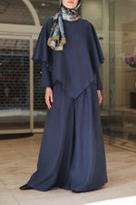 Load image into Gallery viewer, Elegant Asymmetric Layered Set – Blue