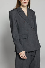 Load image into Gallery viewer, Grey Straight Trousers with Button Accent