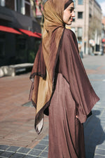 Load image into Gallery viewer, Satin Abaya Dress – Brown