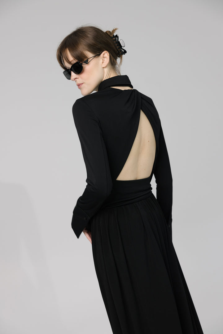 Blouse with Open Back Detail