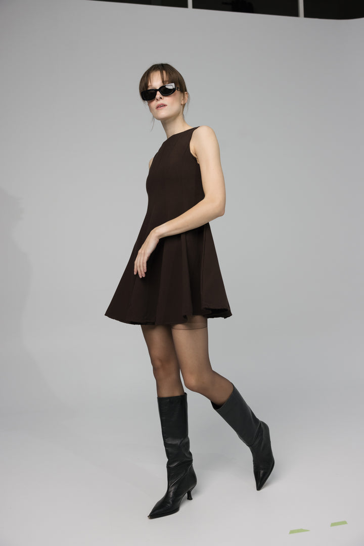 Pleated Mini Dress