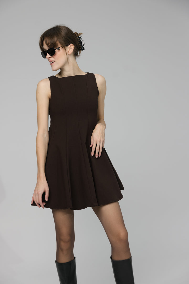 Pleated Mini Dress