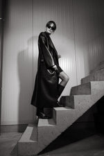 Load image into Gallery viewer, Long Faux Leather Statement Coat