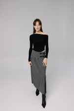 Load image into Gallery viewer, Midi Skirt with Side Slit
