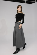 Load image into Gallery viewer, Midi Skirt with Side Slit