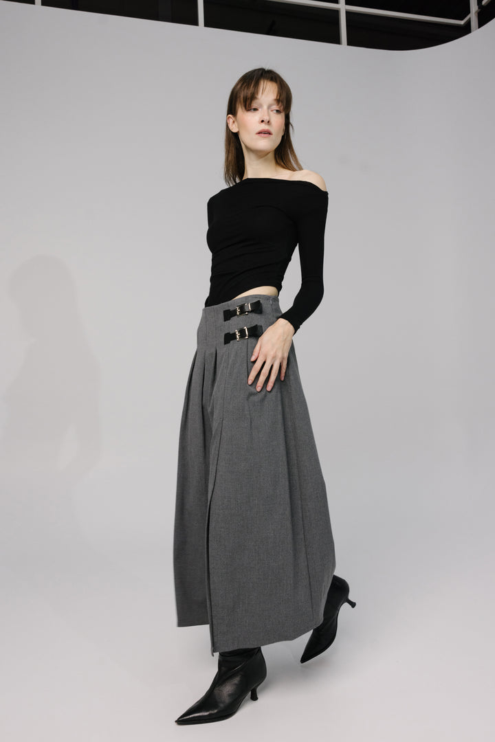 Midi Skirt with Side Slit