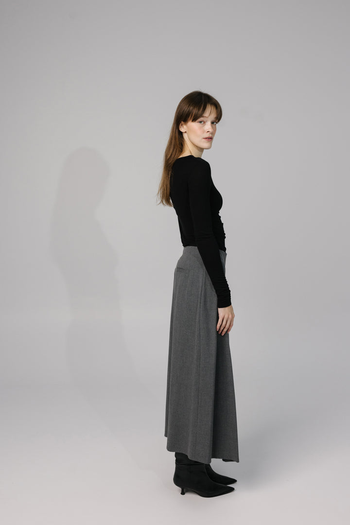 Midi Skirt with Side Slit
