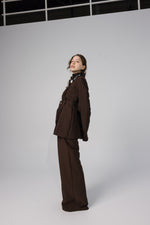 Load image into Gallery viewer, Brown Belted Two-Piece Set