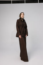 Load image into Gallery viewer, Brown Belted Two-Piece Set