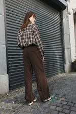 Load image into Gallery viewer, Wide-Leg Tencel Trousers – Brown
