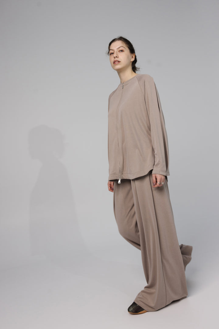 Zipped Modal Set – Beige
