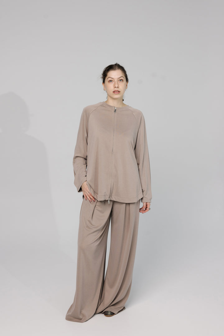 Zipped Modal Set – Beige