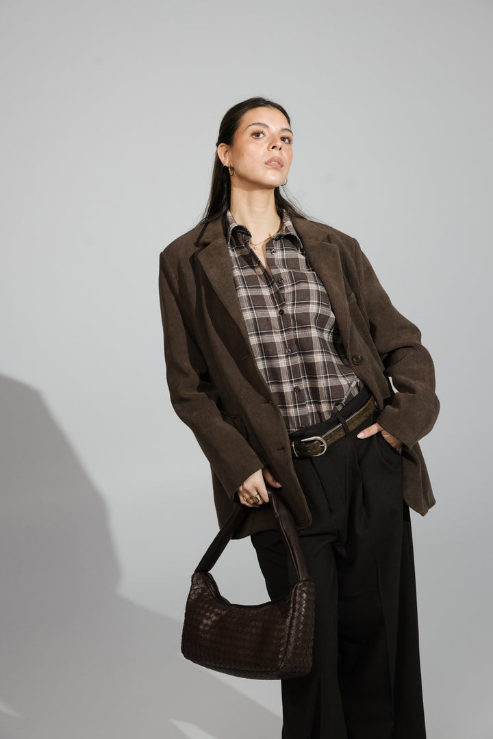 Velvet Oversized Blazer