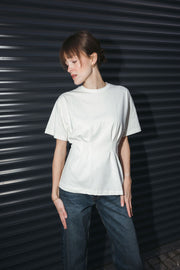 Tailored Waist T-Shirt – White