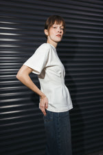 Load image into Gallery viewer, Tailored Waist T-Shirt – White