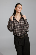 Load image into Gallery viewer, Plaid Cotton Shirt – Beige/Brown