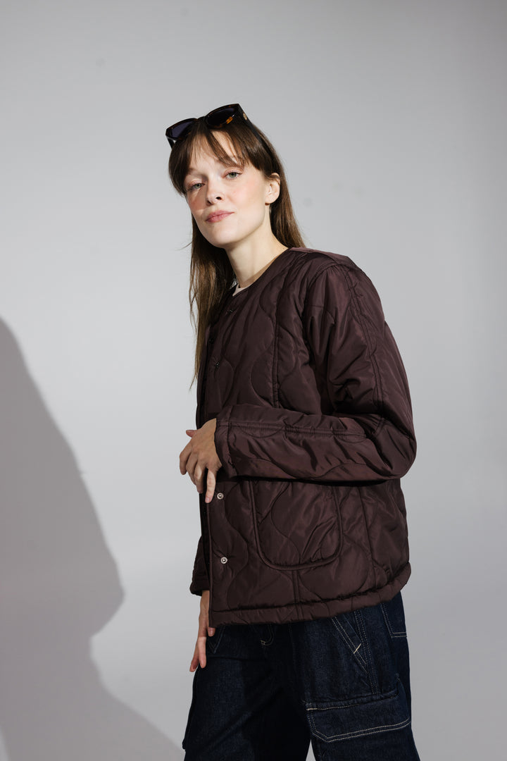 Brown Quilted Jacket