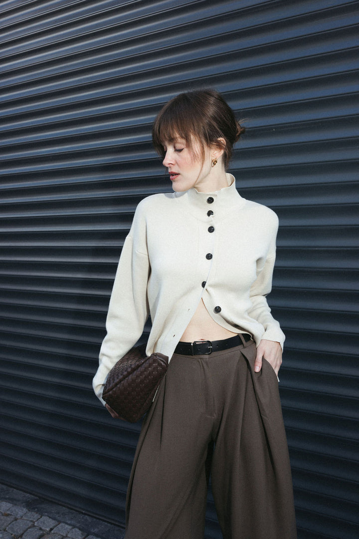 Button Cardigan – Ecru