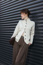 Load image into Gallery viewer, Button Cardigan – Ecru