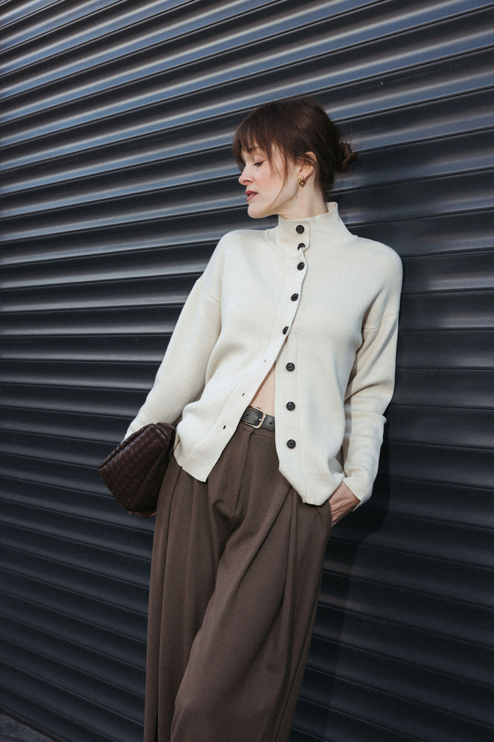 Button Cardigan – Ecru