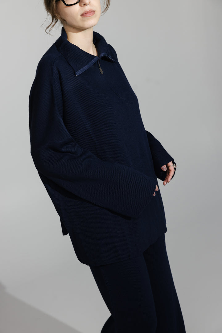 Comfortable Two-Piece Set – Navy