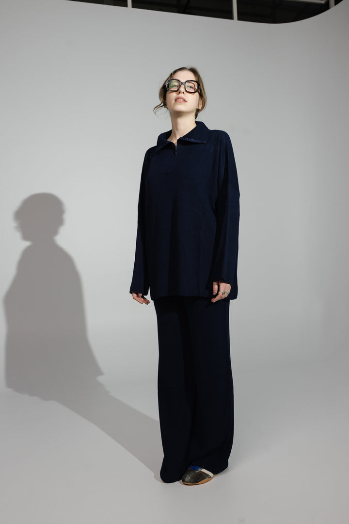 Comfortable Two-Piece Set – Navy