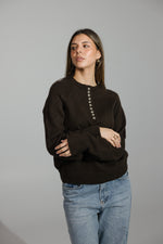 Load image into Gallery viewer, Soft Knitted Sweater with Button Detail