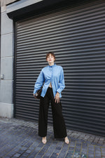 Load image into Gallery viewer, Pleated Belted Trousers – Dark Brown