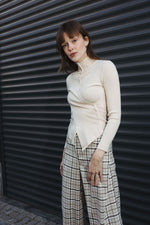 Load image into Gallery viewer, Asymmetric Cardigan with Stand Collar