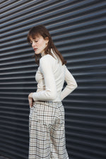 Load image into Gallery viewer, Asymmetric Cardigan with Stand Collar